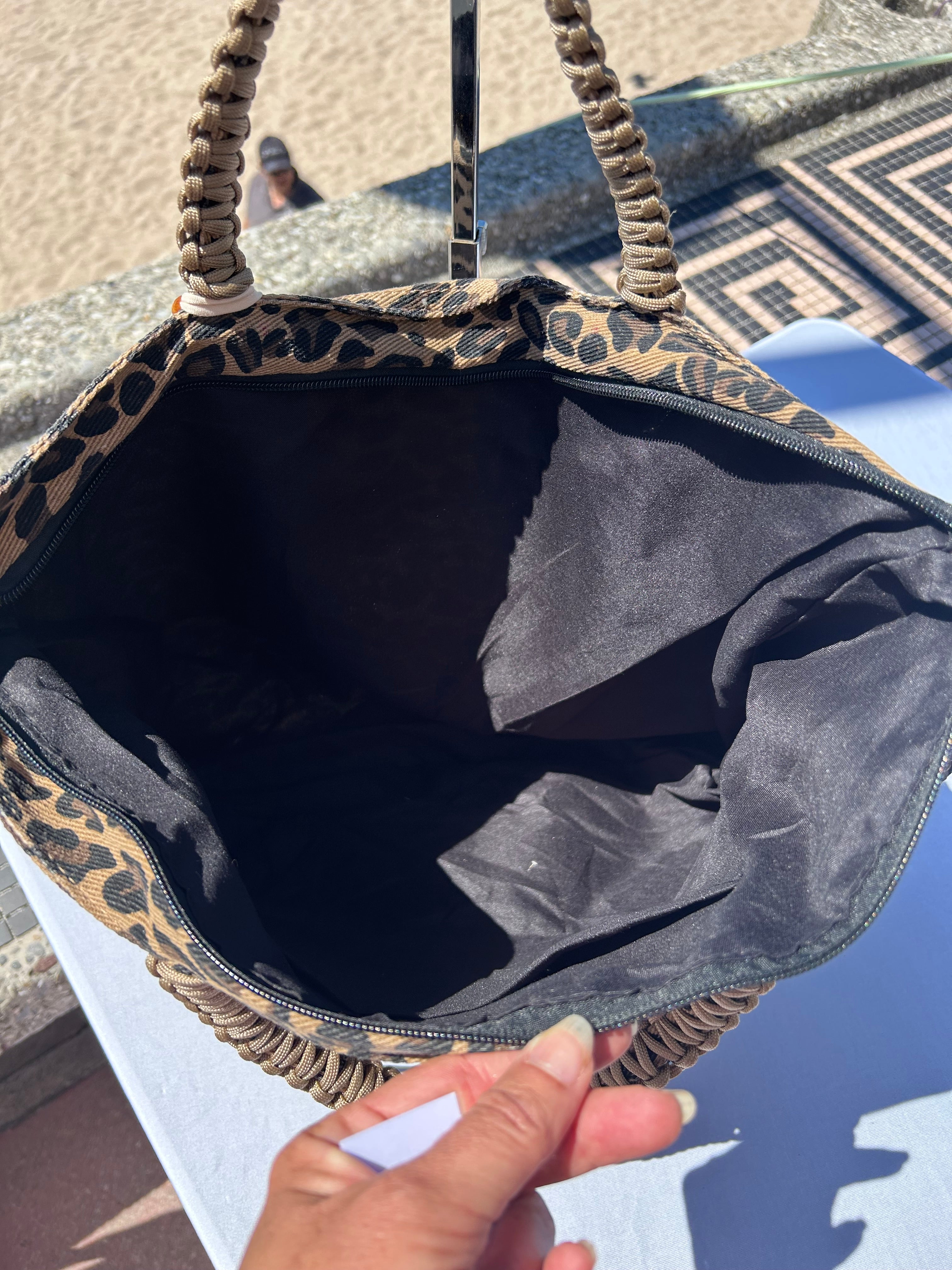 Grand SAC toile léopard DQMV