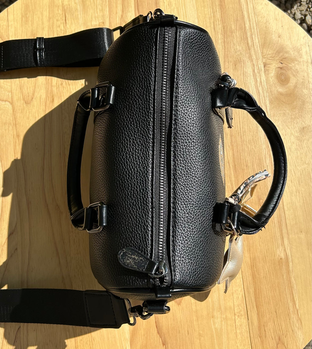 Sac noir Œil - feuille d’or