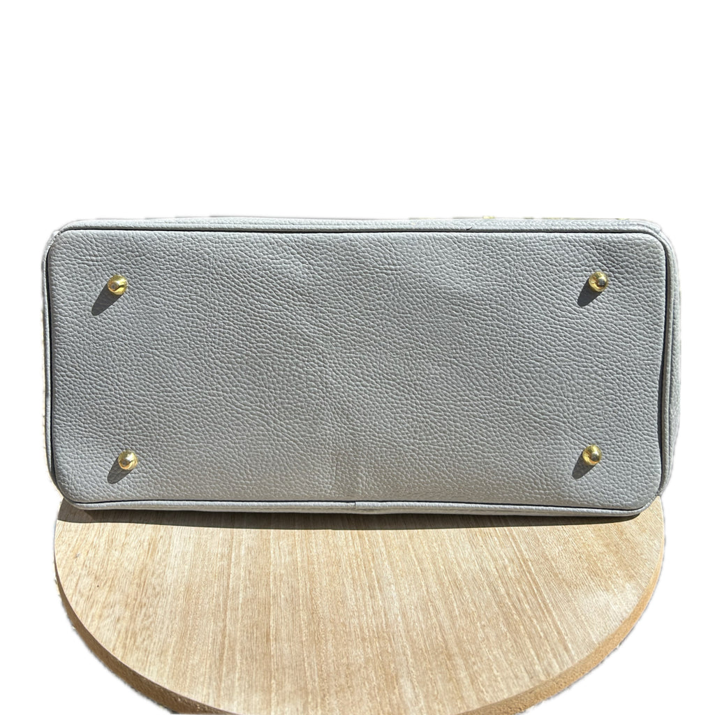 Cabas cuir gris clair Ex Voto