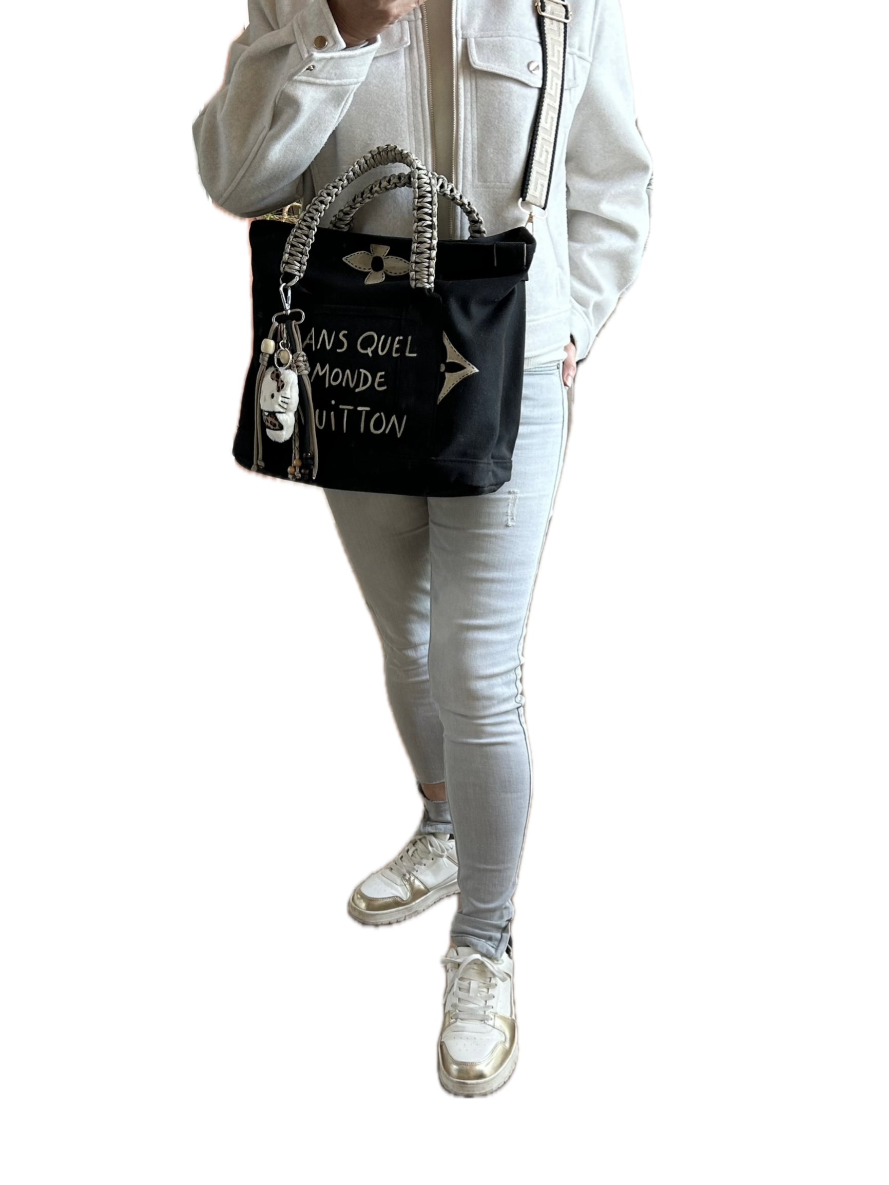 Grand SAC  toile noir DQMV