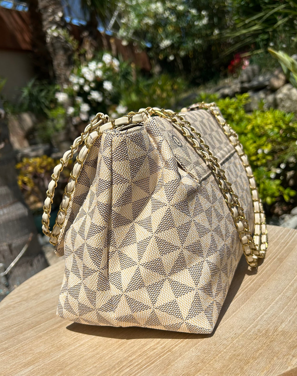Sac chaînette beige