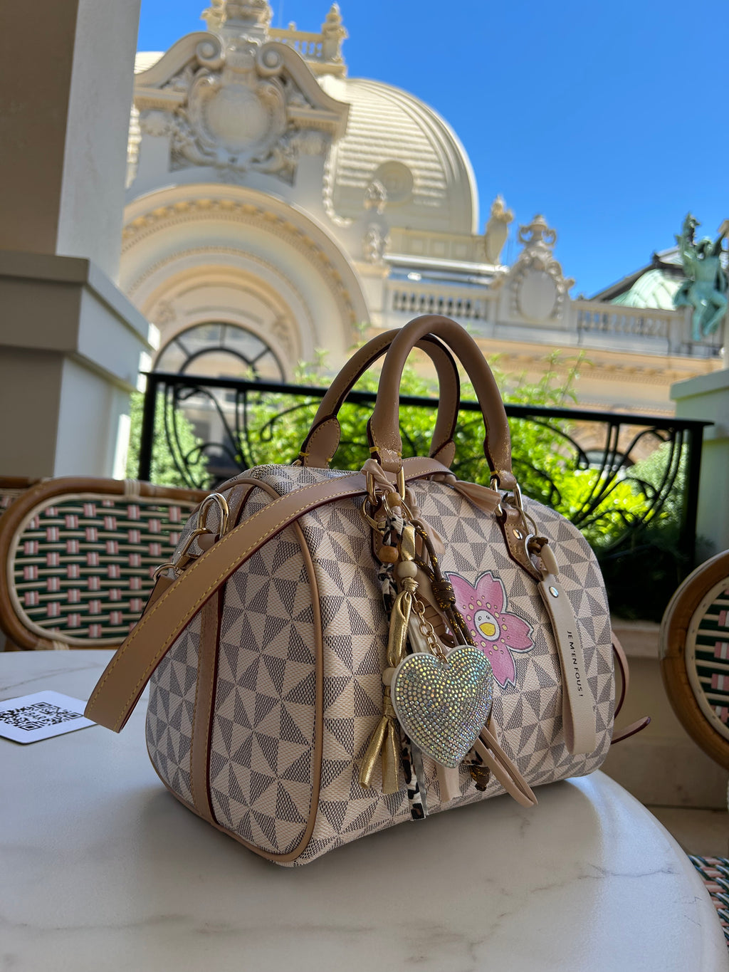 Sac Boston pink flower