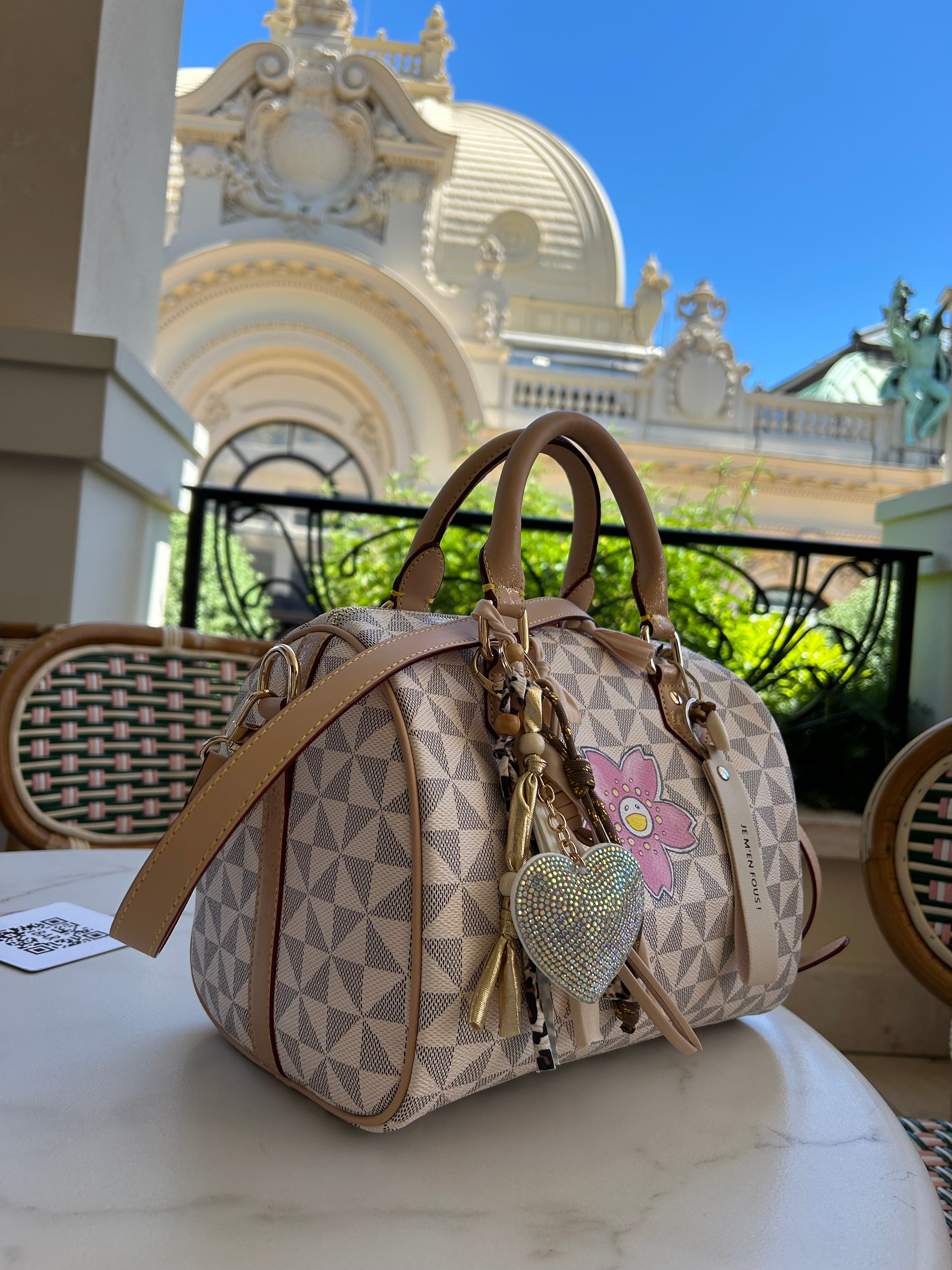 Sac Boston pink flower