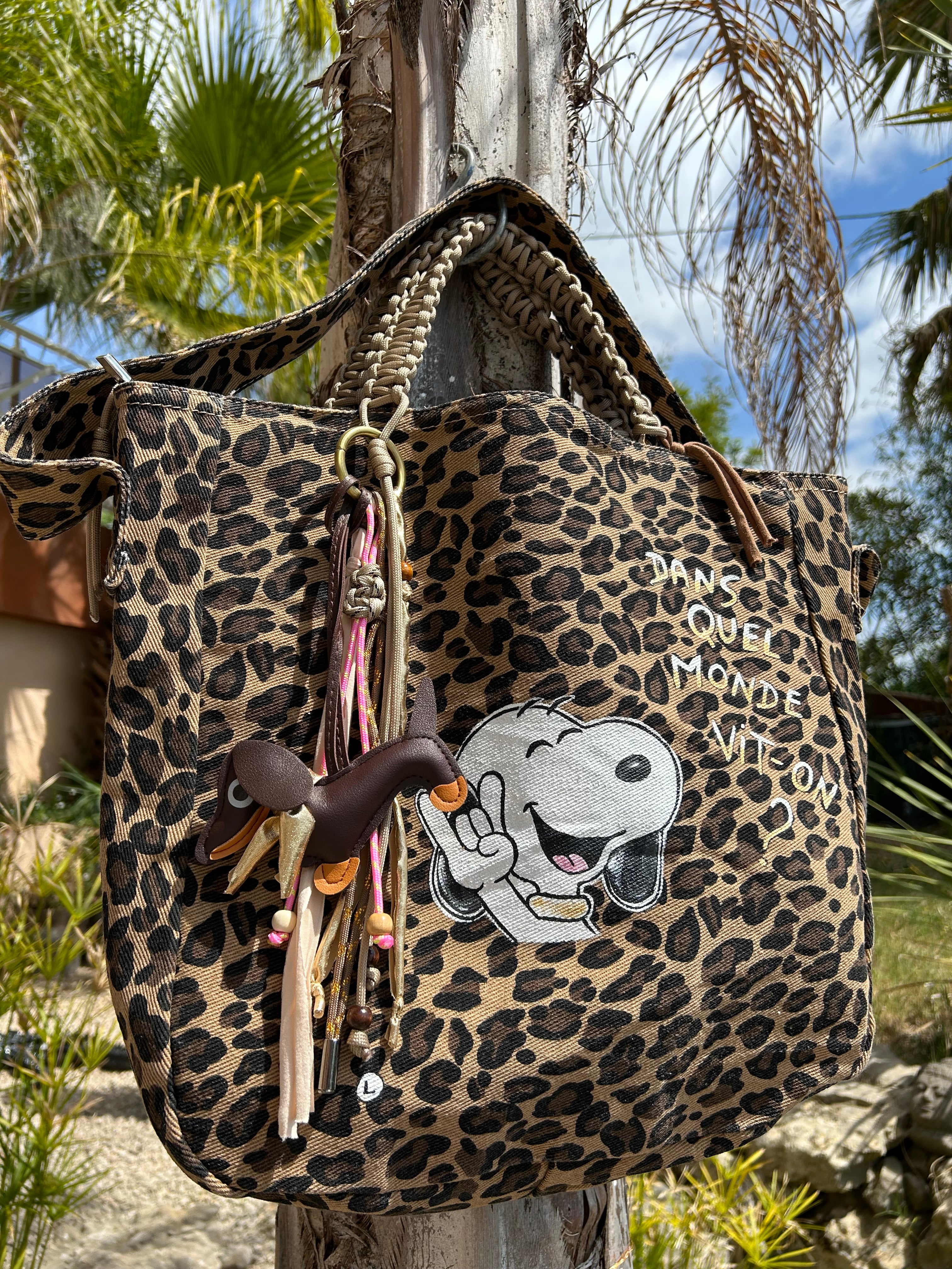 Grand SAC toile léopard SNOOP dans quel monde vit-on ?