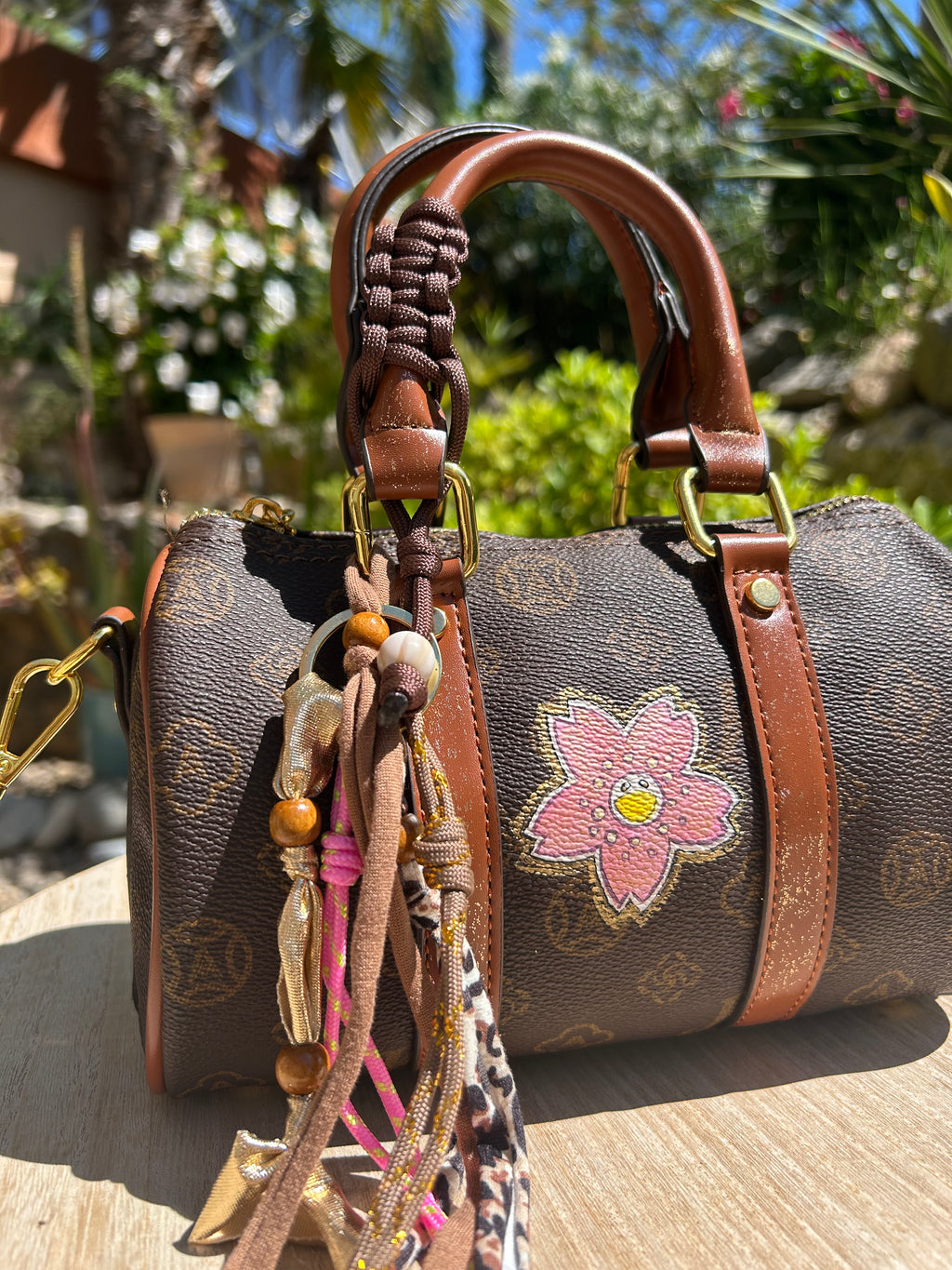 Mini bag fleur Smiley rose
