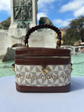 Mini sac vanity beige