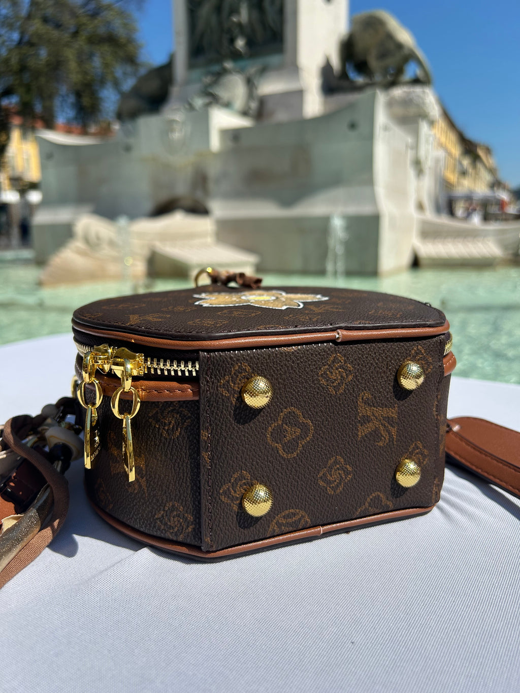 Sac rond gold flower