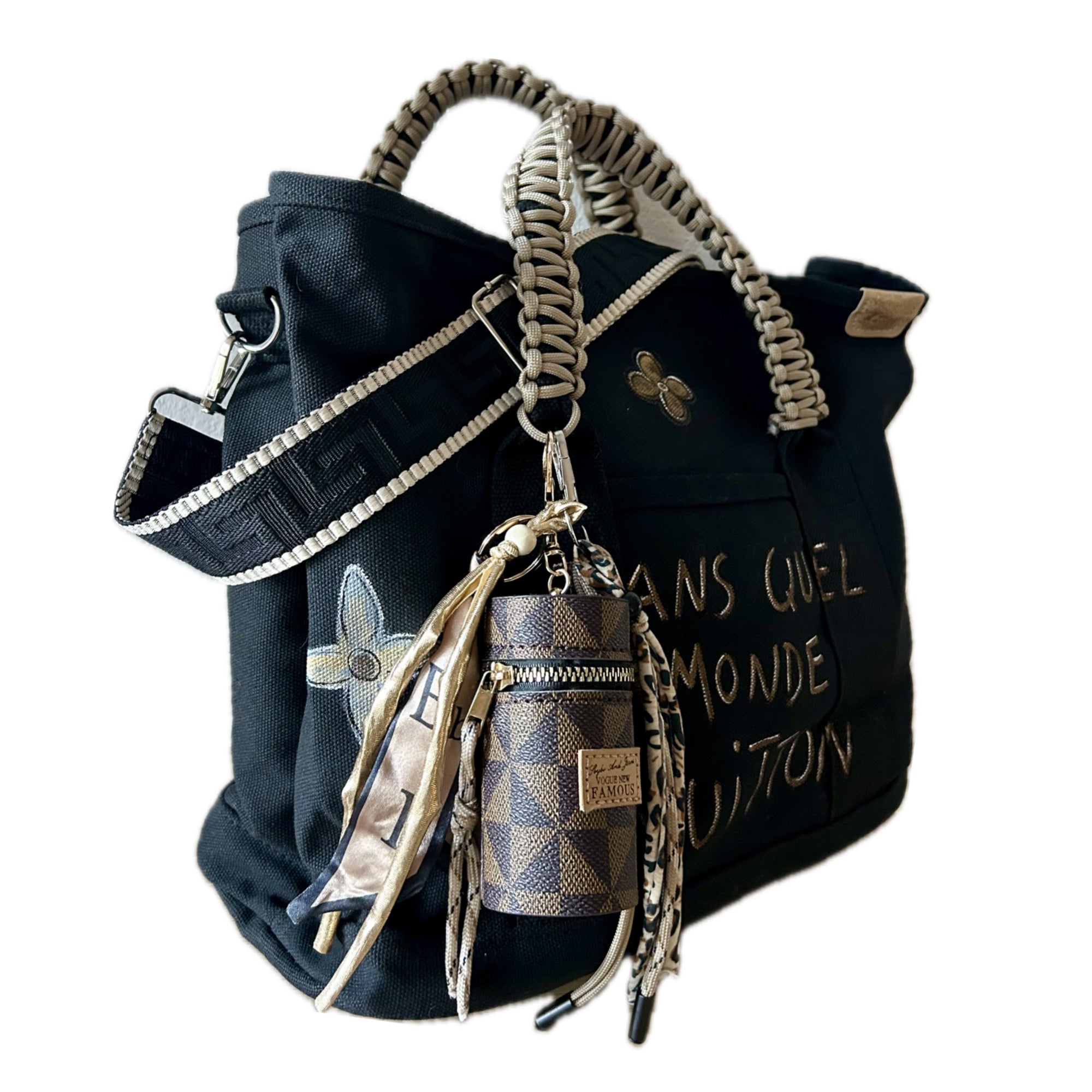 Grand sac toile noir DQMV