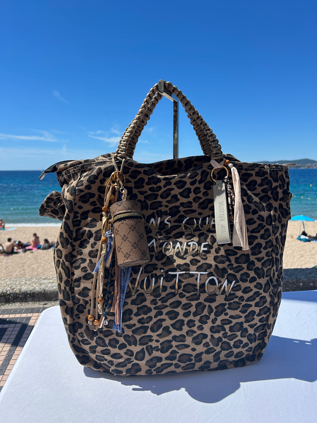 Grand SAC toile léopard DQMV