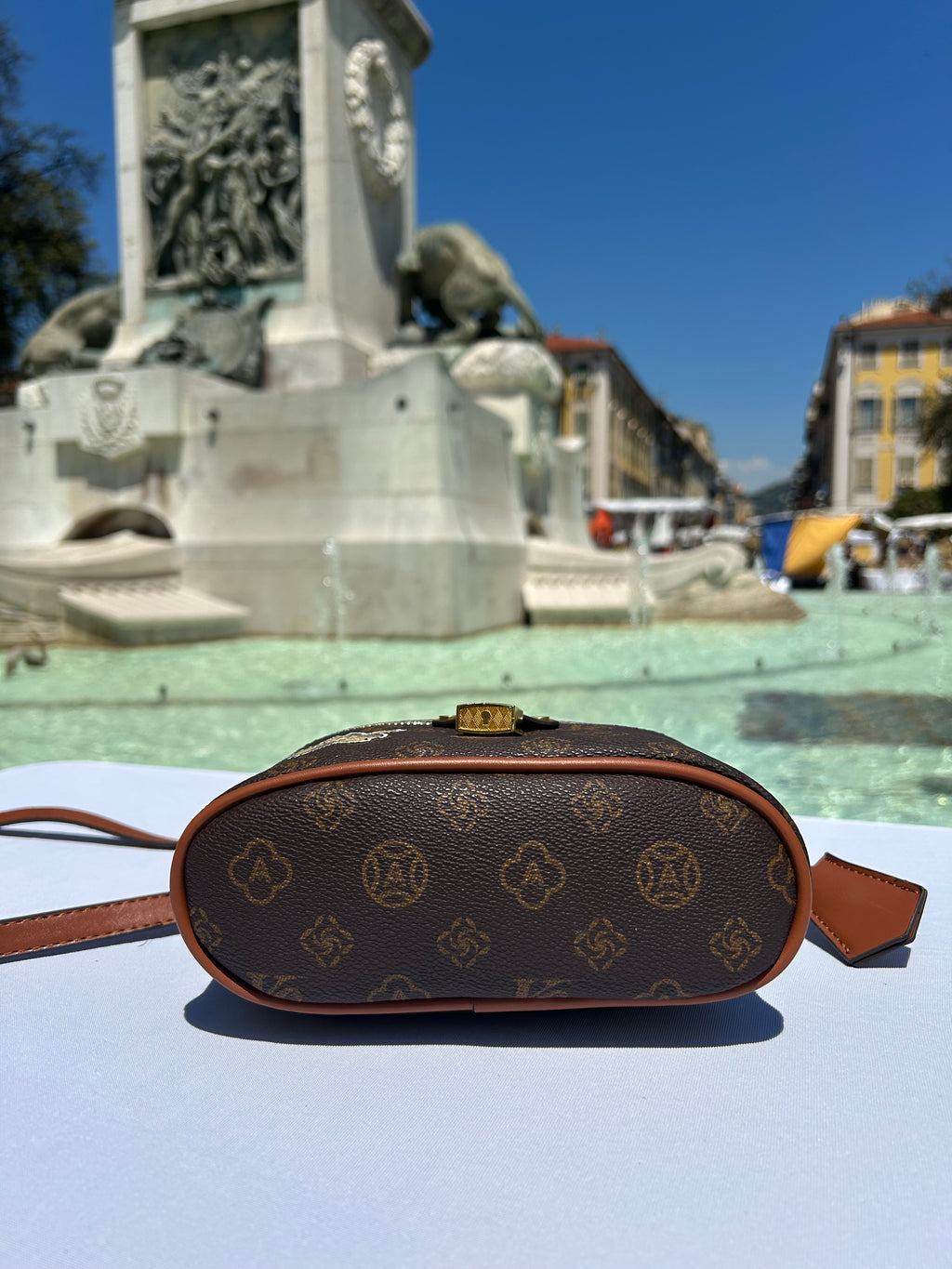 Mini bag gold flower
