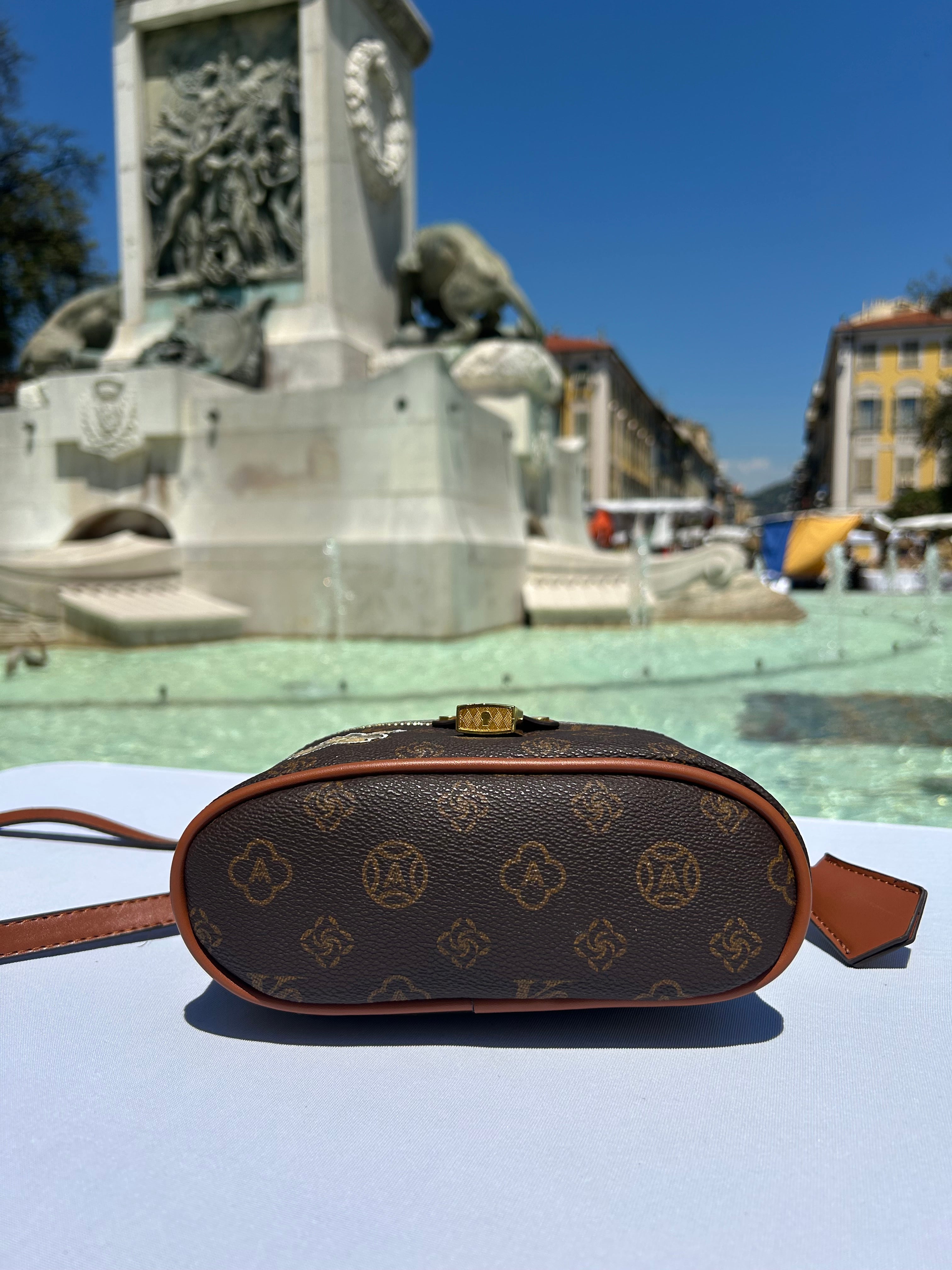 Mini bag gold flower