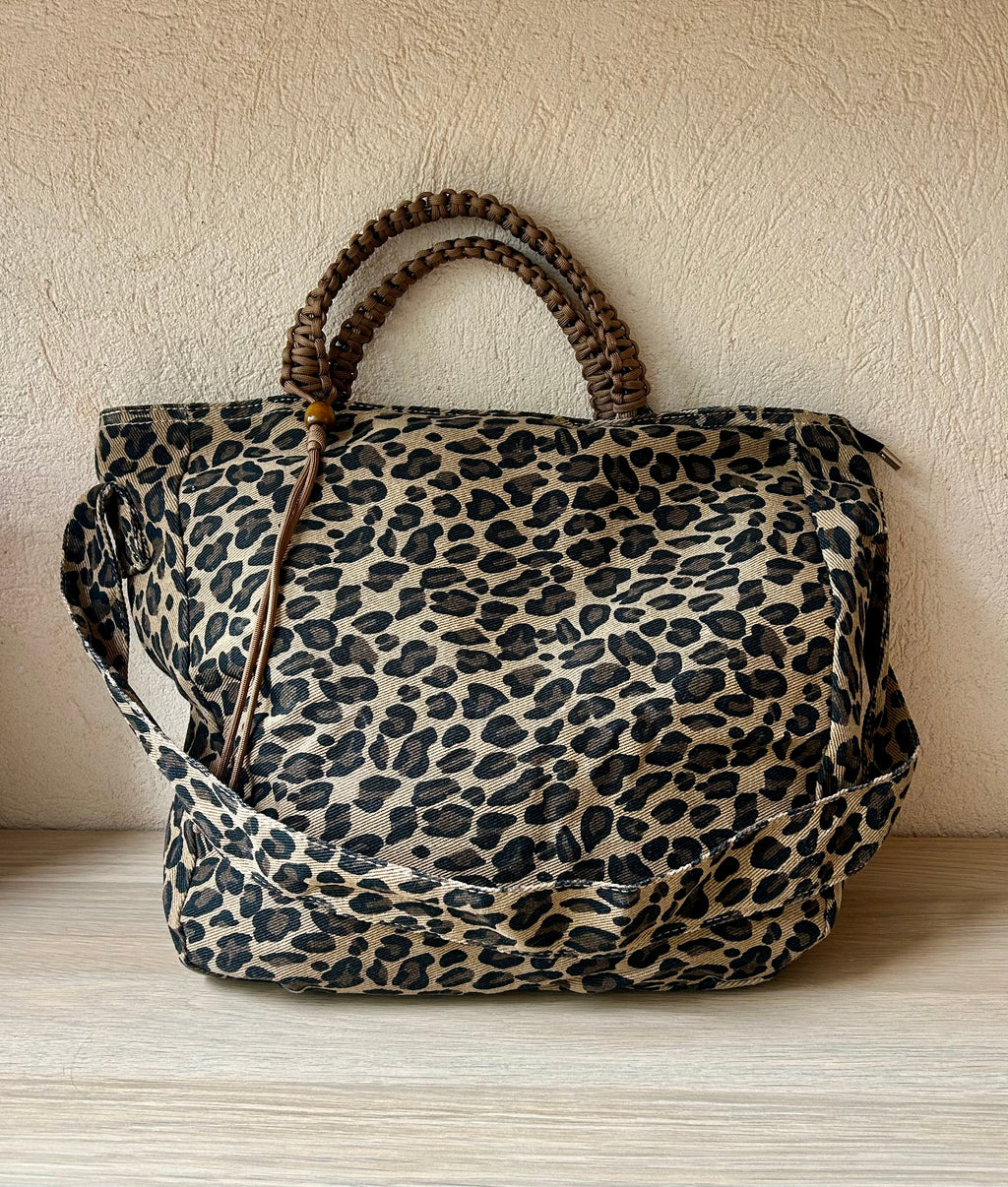 Grand SAC toile léopard Dans quel monde Vit-on