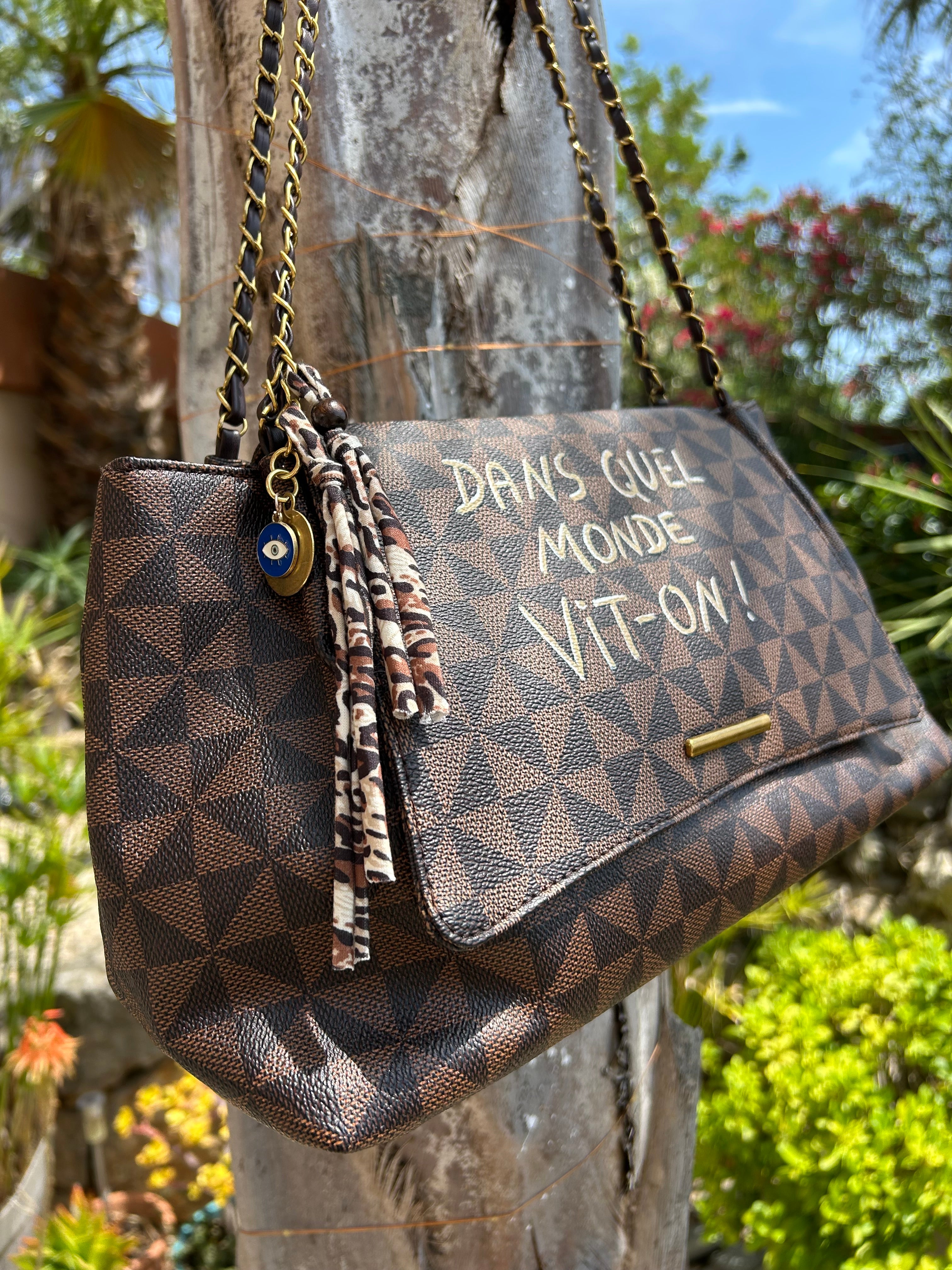 Sac chaînette marron