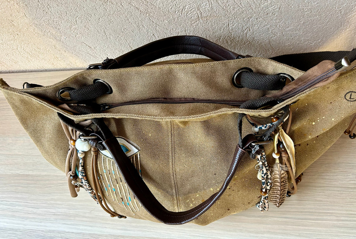 Grand SAC toile Œil et bijoux de sac
