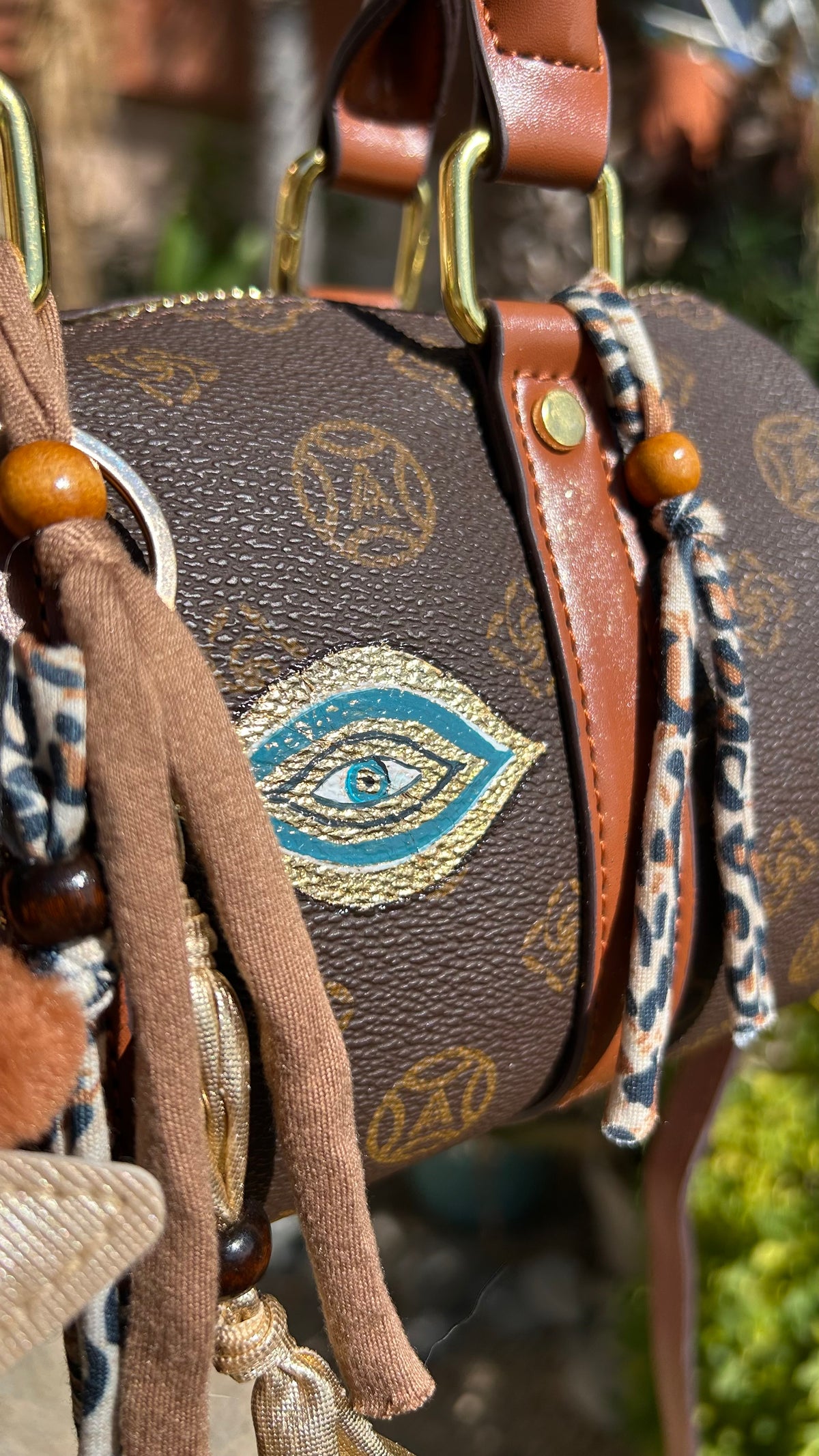 Petit sac Œil - feuille d’or
