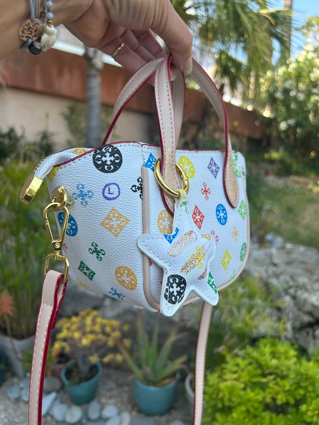 Mini multicolor smiley violet