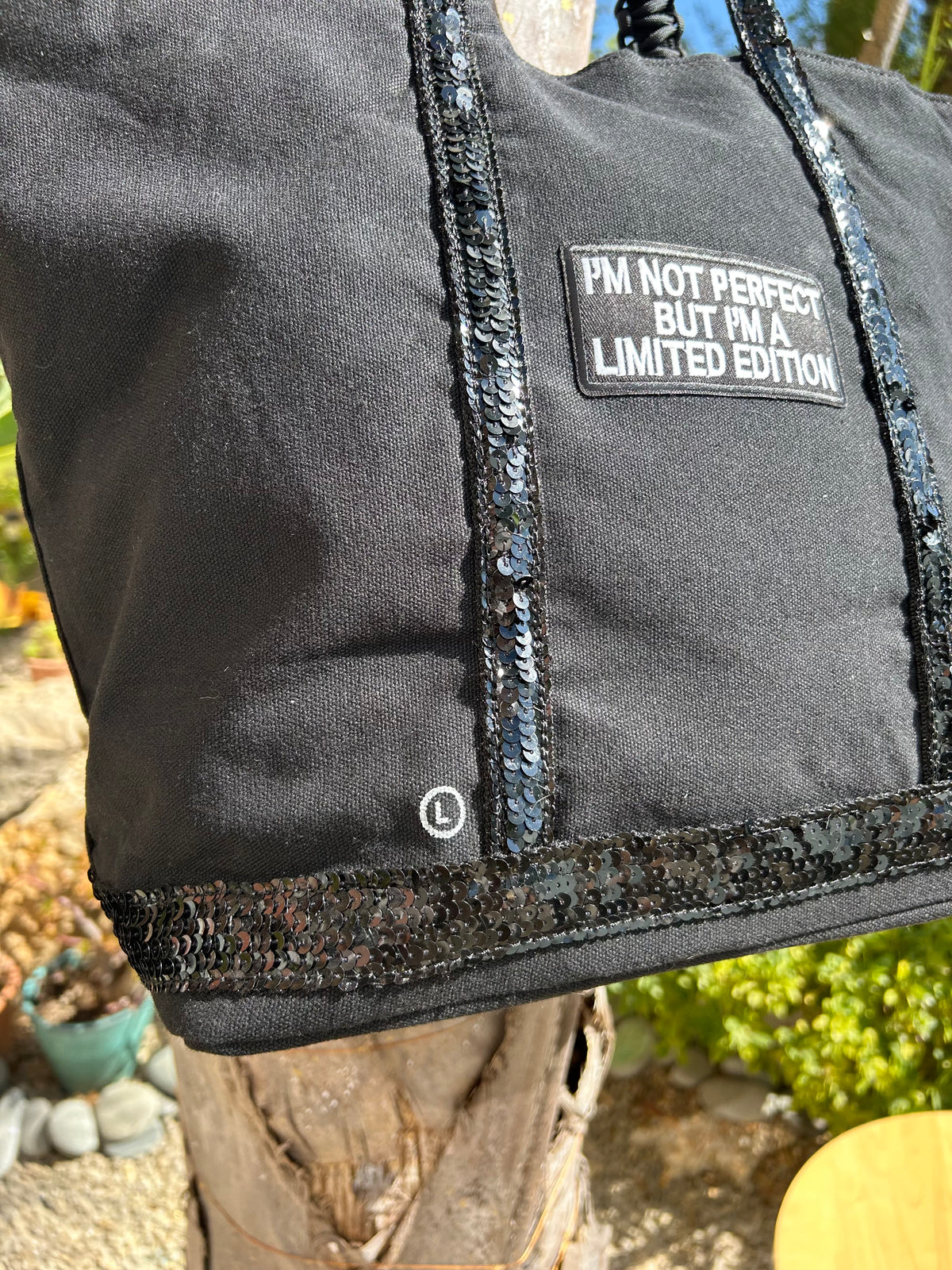 Grand SAC toile noire ÉTOILE
