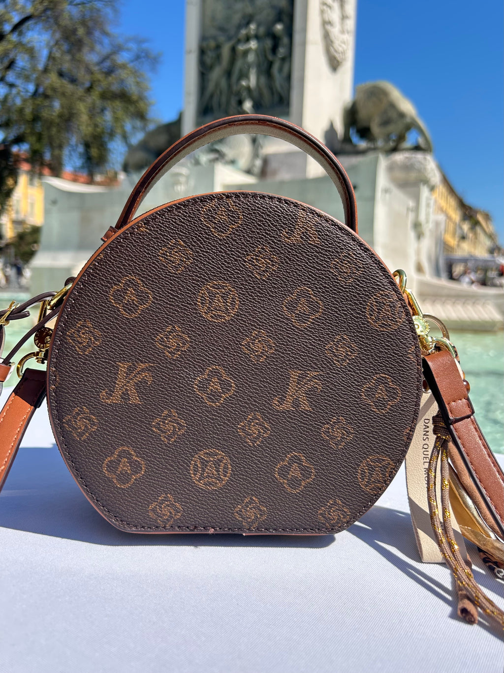 Sac rond gold flower