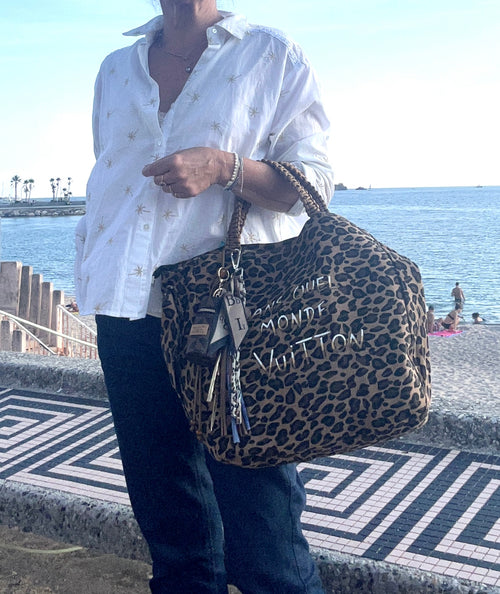 Grand SAC toile léopard / DQMV