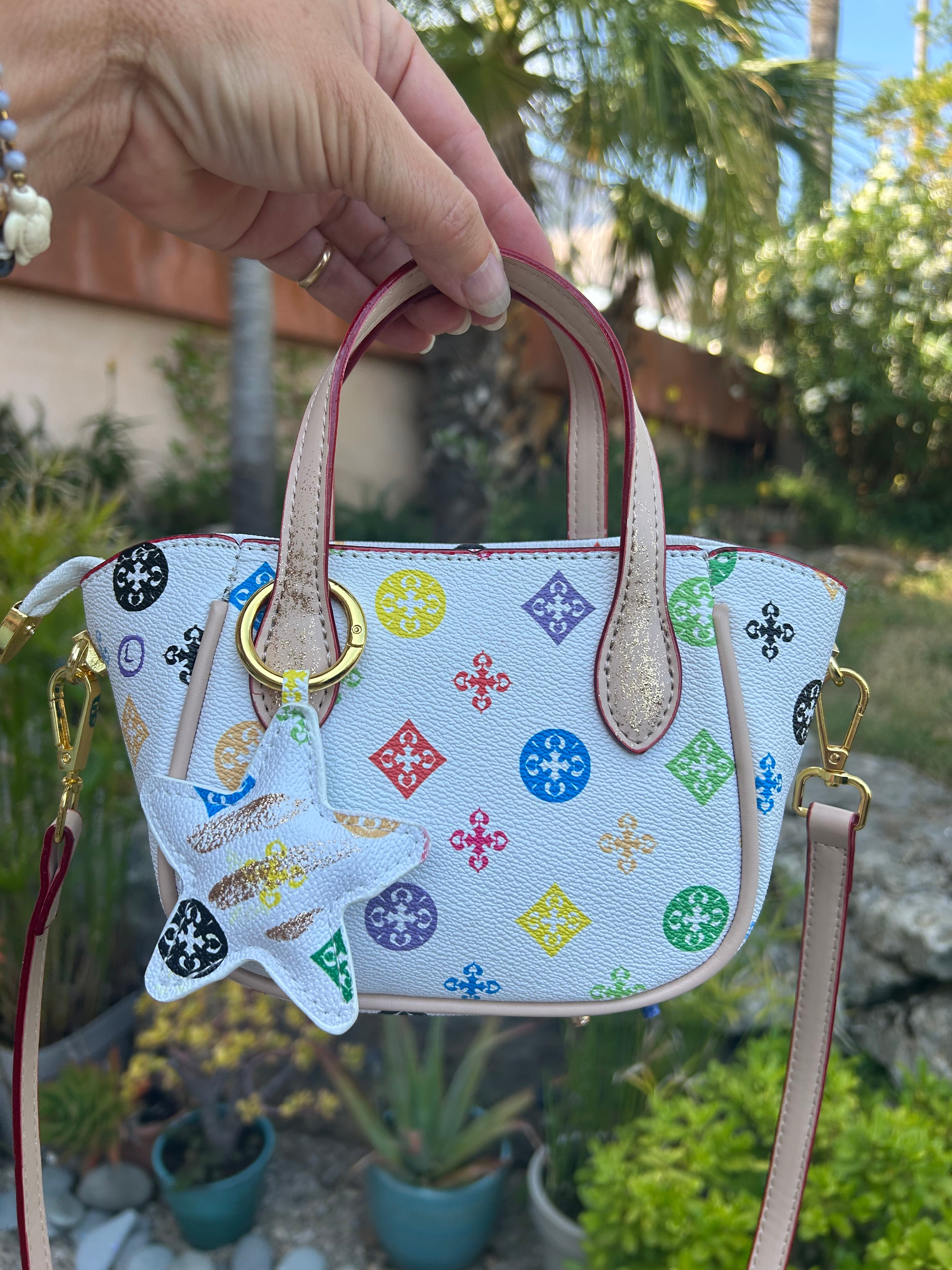 Mini multicolor smiley violet