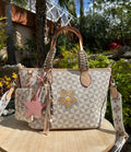 Cabas gold flower bandoulière