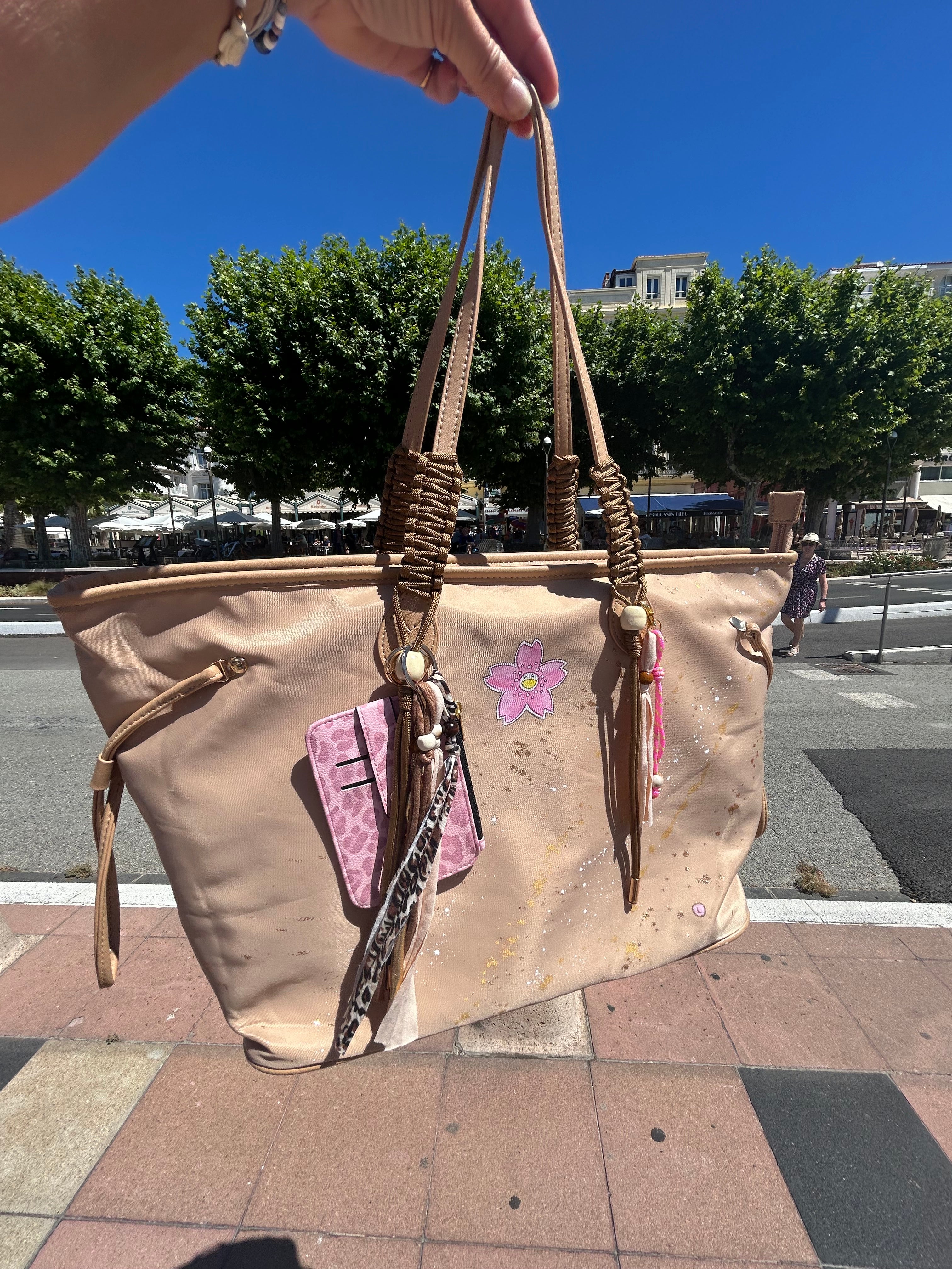Grand Cabas fleur smiley