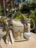 Sac Toile beige fleur SMILEY