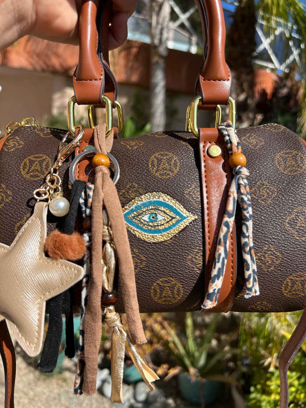 Petit sac Œil - feuille d’or