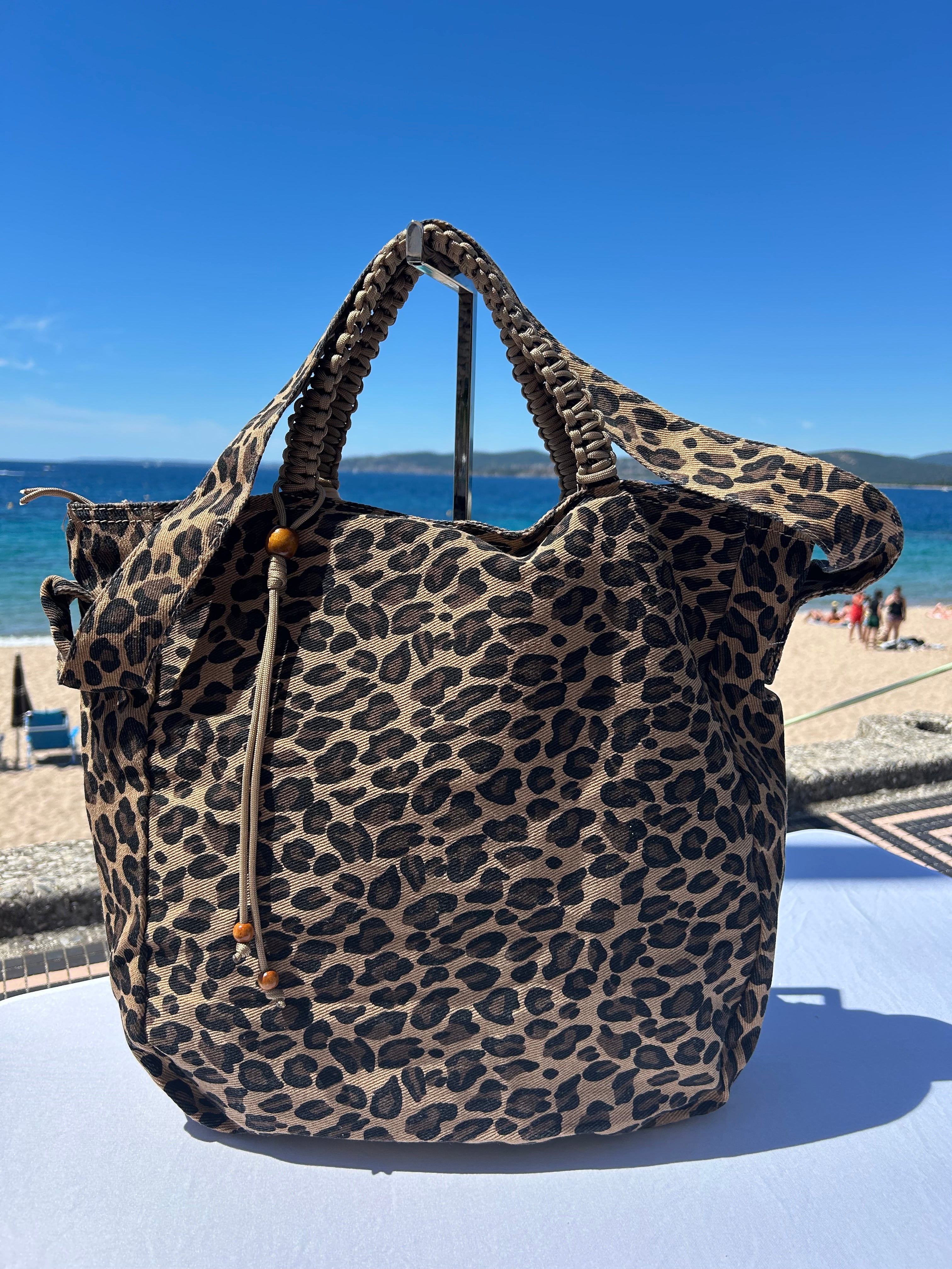 Grand SAC toile léopard DQMV