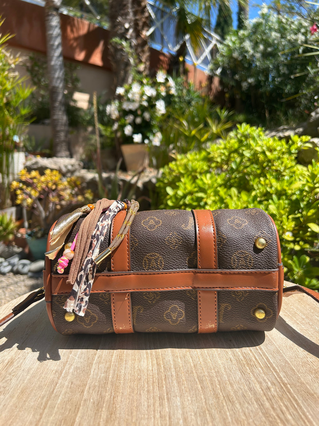 Mini bag fleur Smiley rose