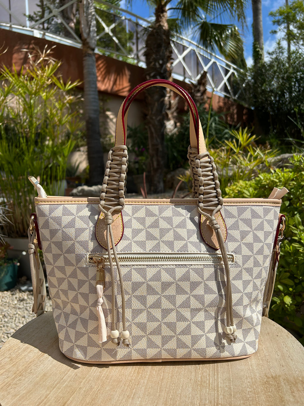 Cabas gold flower bandoulière