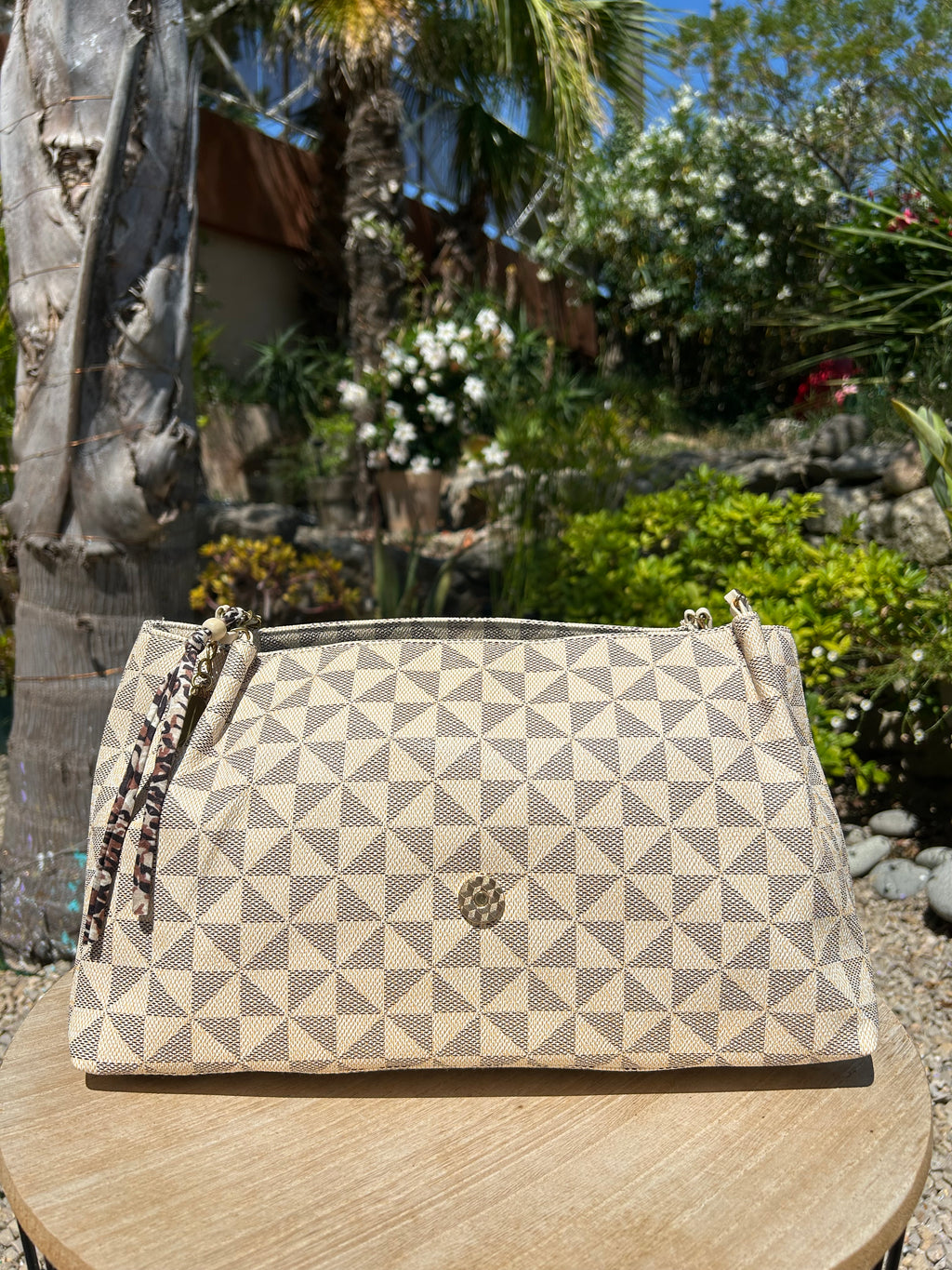 Sac chaînette beige