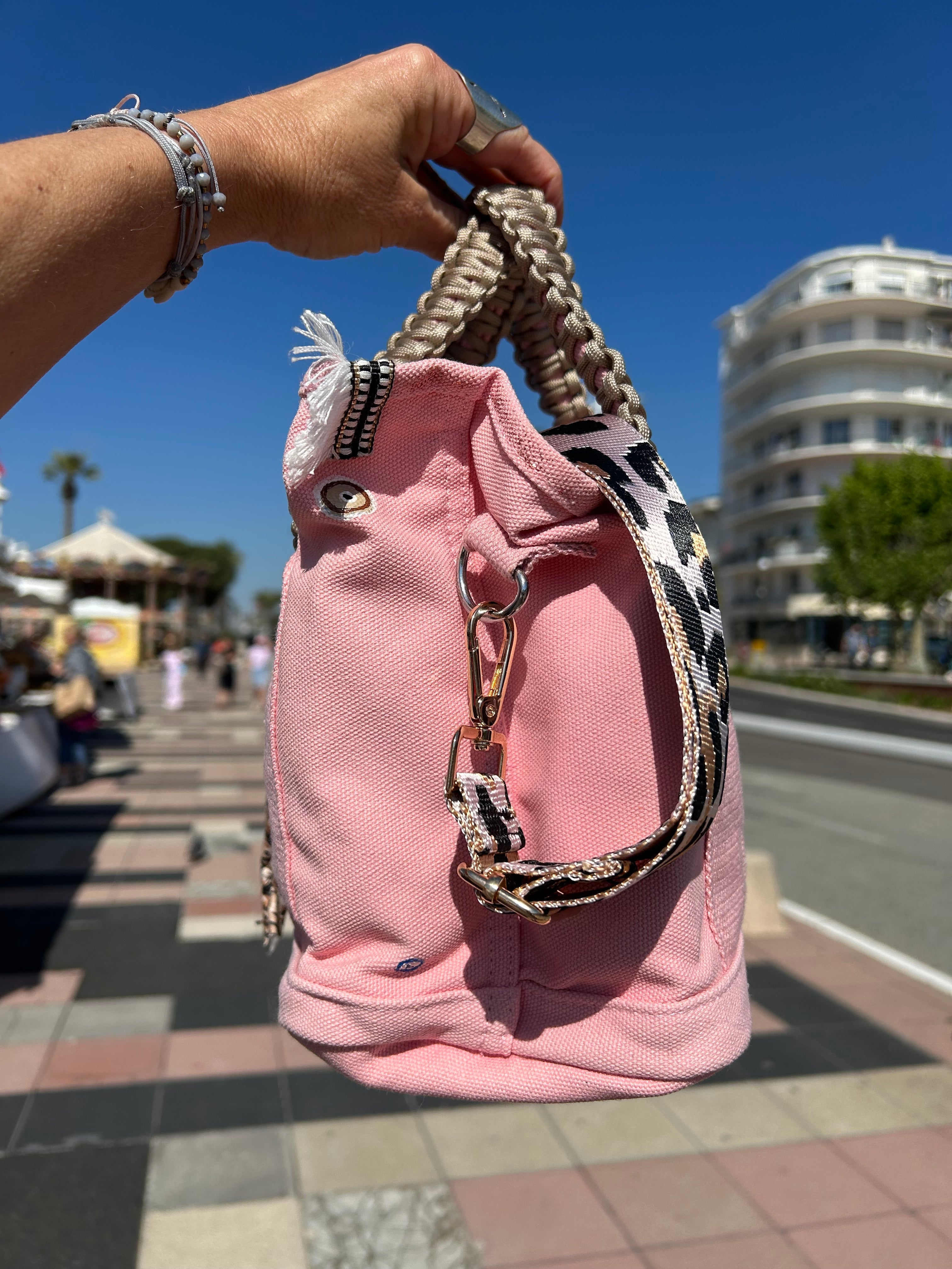 Sac Toile Rose œil protecteur