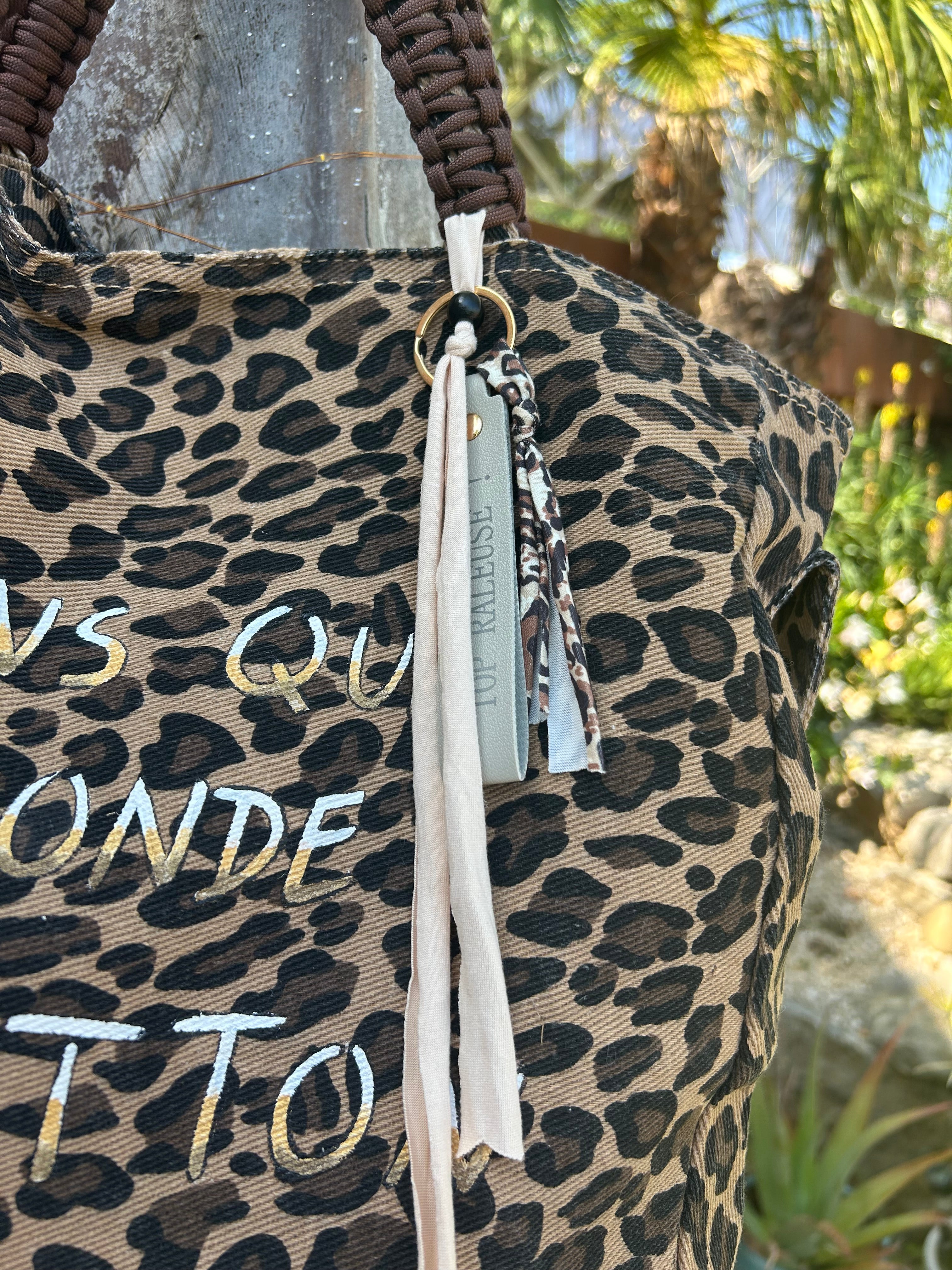 Grand SAC toile léopard DQMV