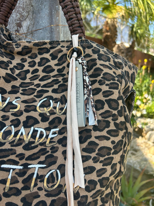 Grand SAC toile léopard DQMV