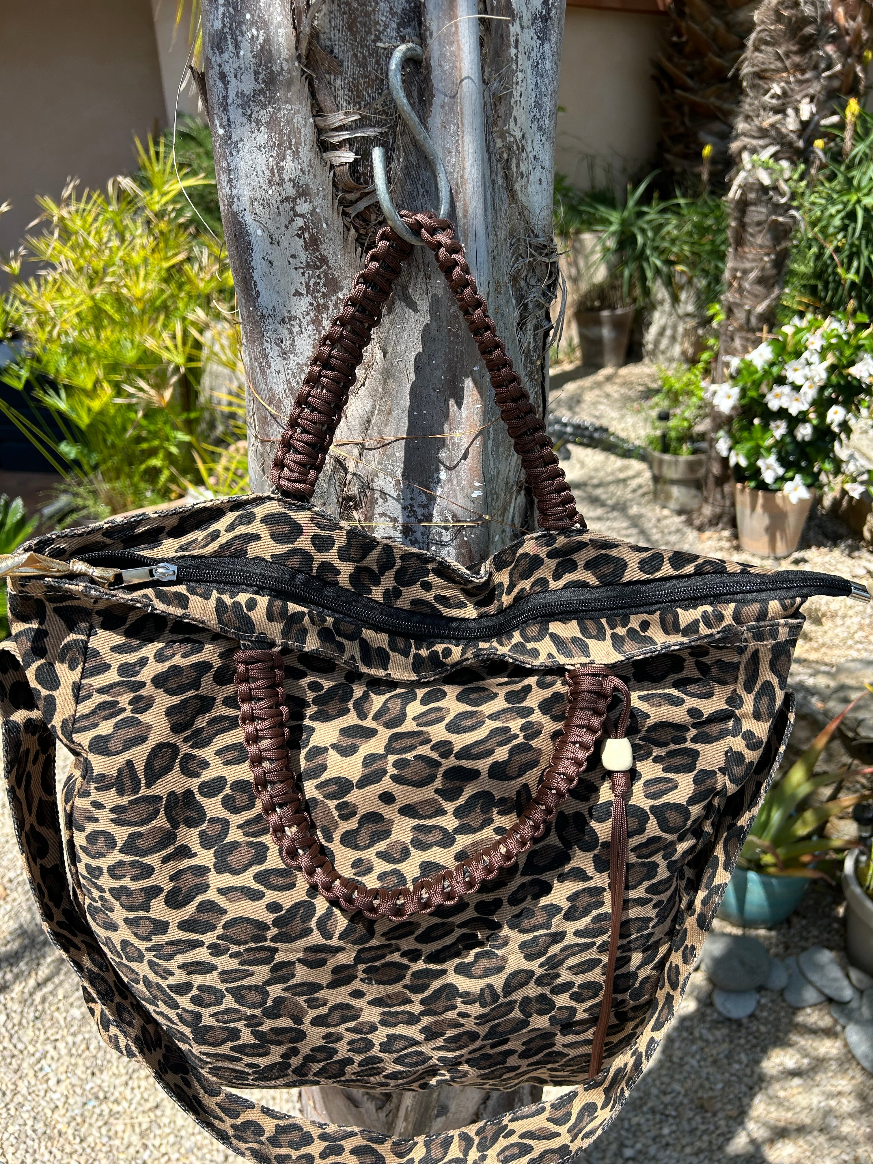 Grand SAC toile léopard DQMV