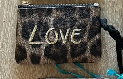 Pochette téléphone noire JE M’EN FOUS ! Avec compagnon et porte monnaie