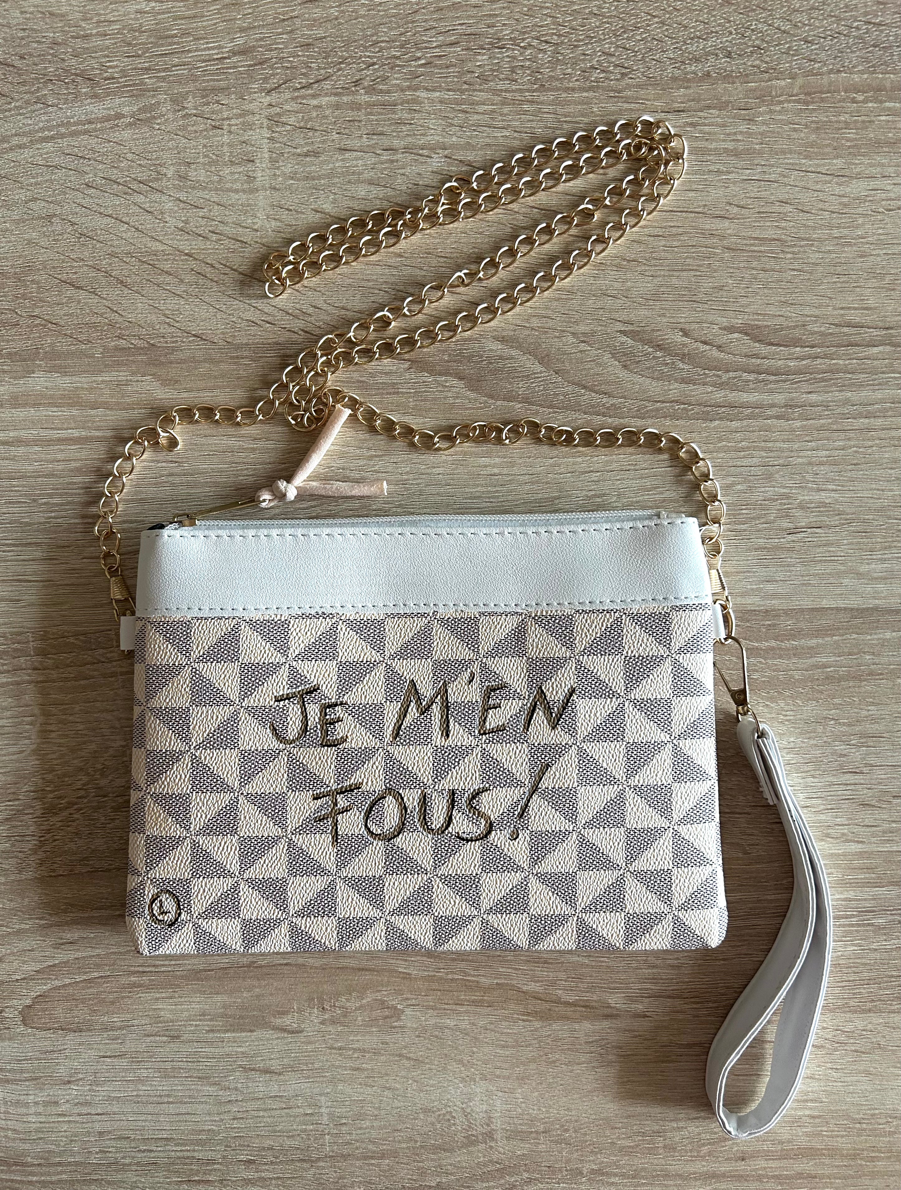 Grande pochette sac JE M’EN FOUS !