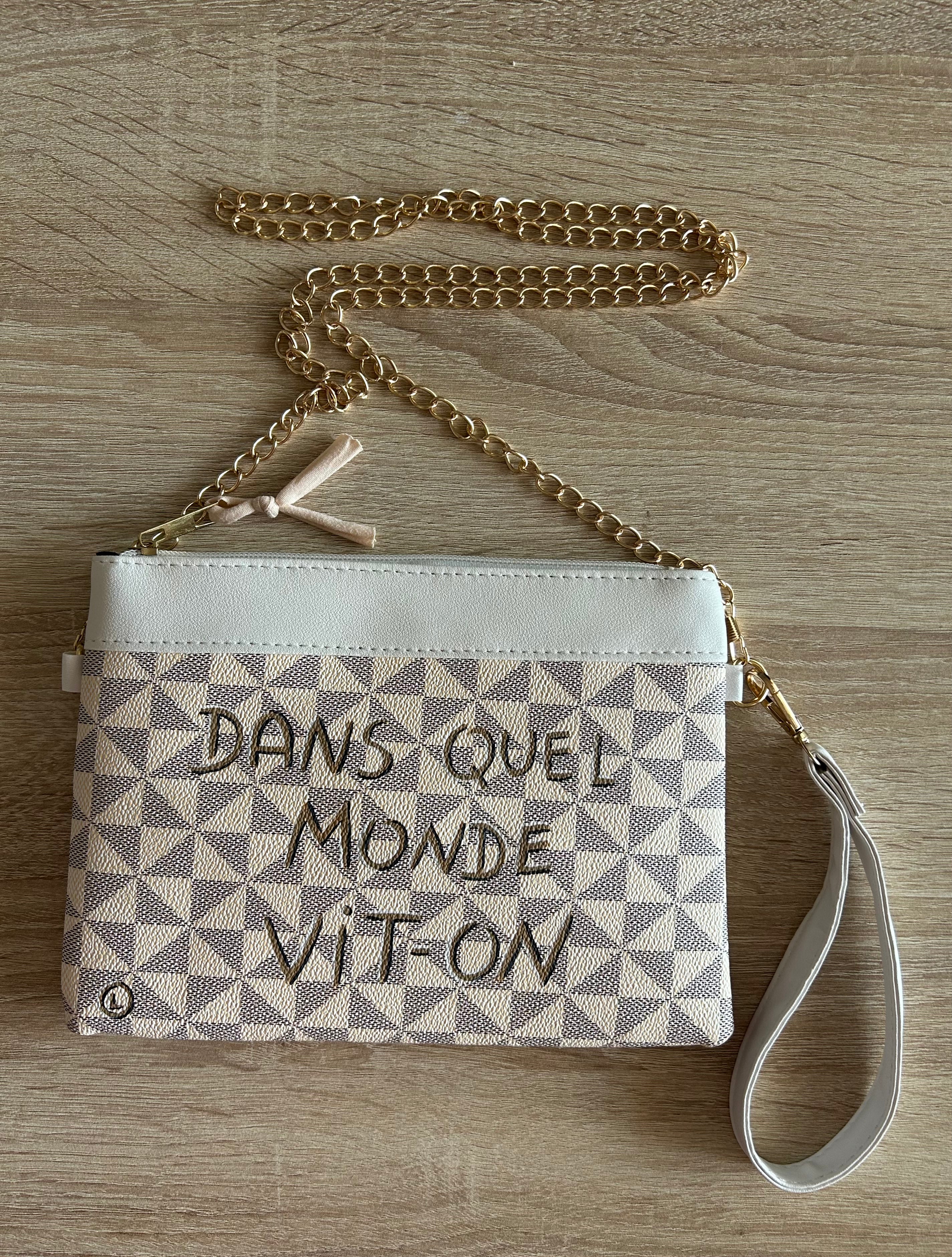 Grande pochette sac DANS QUEL MONDE VIT-ON