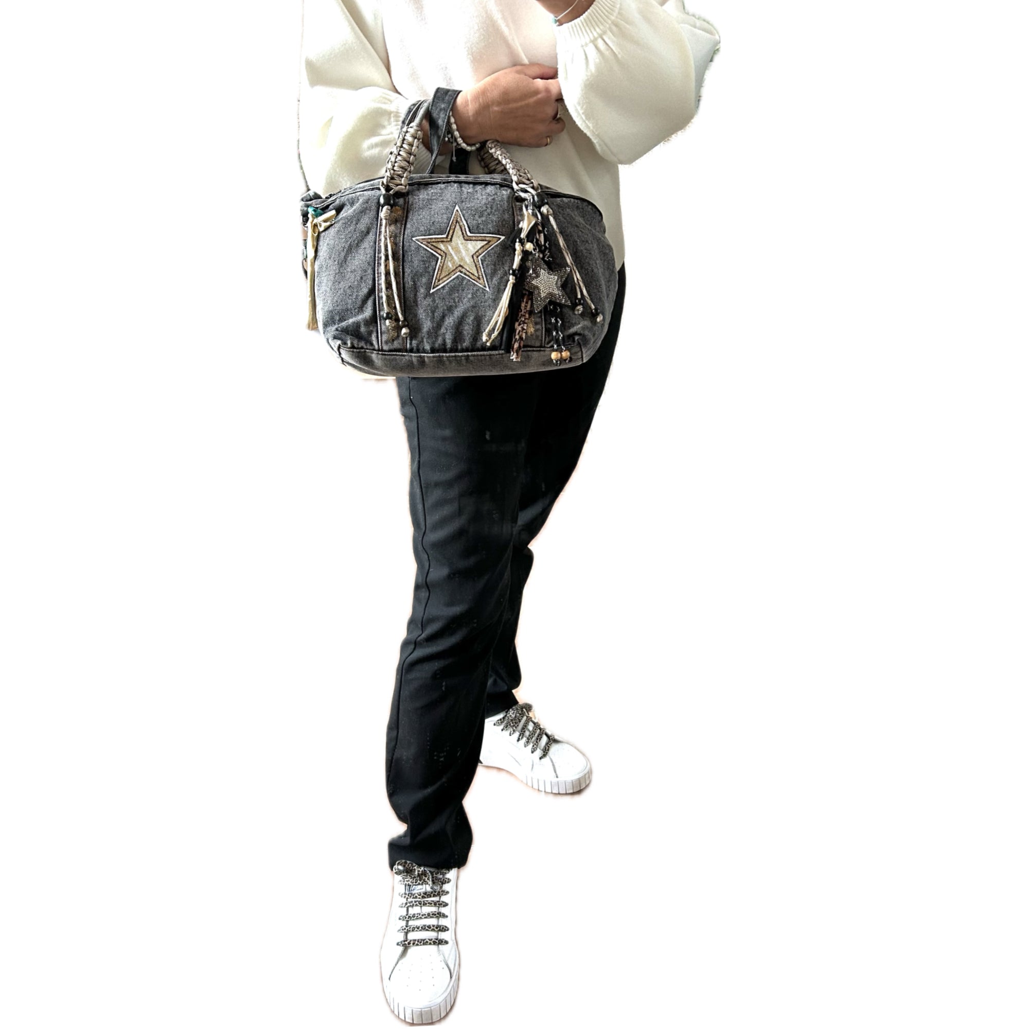 Sac denim gris Etoile